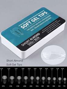550pcs Pre-Designed Nail Tips, Full Coverage Semi-Matte Nail Tip Guides & Box, Professional Nail Extension Tools & Accessories Press On Nails - Clear - View 1