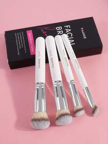 MAANGE 4支装柔软亲肤专业化妆刷套装，包含粉底刷、腮红刷、遮瑕刷、修容刷、鼻刷、散粉刷、细节刷、面部刷，采用天然合成纤维制成，舒适耐用，适用于液体、膏状或粉状化妆品，是女性、妈妈、妻子、姐妹、少女日常化妆的理想之选。 - 彩色 - 查看 3