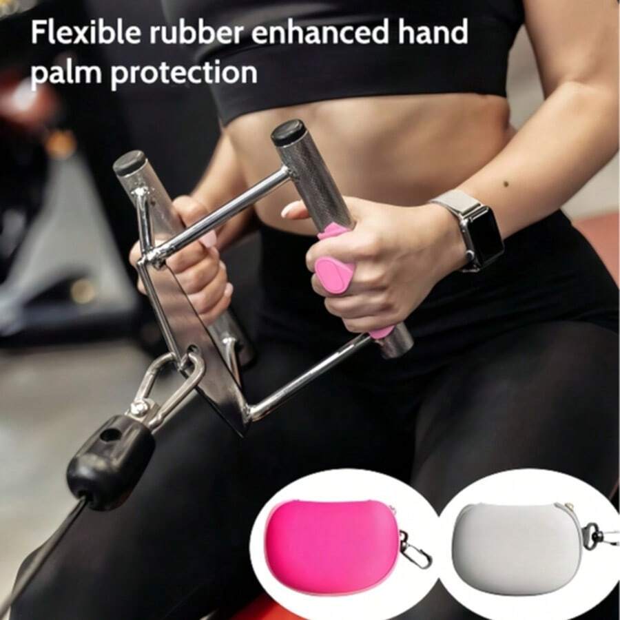 3pcs Set [1 Box + 2 Gloves] Non-Slip Rubber Fitness Gloves, Suitable For Women And Men Weight Lifting Handles, Rubber Fitness Barbell Handles, And Rubber Fitness Weight Lifting Non-Slip Grips. - Multicolor - View 1