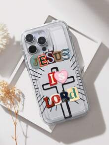 Religious Jesus Love Print Clear Case Compatible With IPhone 13/11/17/17pro/16/14/15/15pro/15 Plus/15 Promax/7plus/8plus/X/Xs Max/Xr/11pro/12pro/13pro/14pro/12mini/13mini/11promax/12promax/13promax/14promax/14plus/17pro Max/17Air/6/6s Plus/7/8/16Pro/16plus/16promax/Se2/17promax&Compatible With Samsung Galaxy/A54/A14/A12/A13/A15/A32/A33/A24/A52S/S20/S21/S22/S23/S24/S23Plus/S24ultra/S25/A15/A33/A23 - Multicolor - View 2