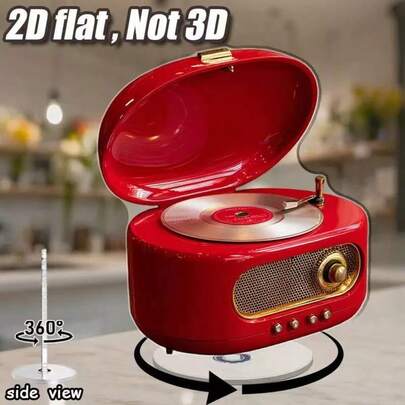 2D Rotating Acrylic Radio With Smooth Jazz CD Player Desktop Decor