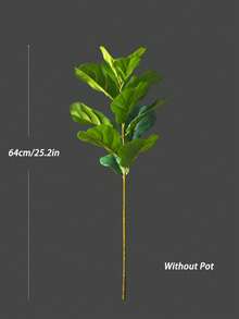 Kmitang 64/122cm Large Artificial Banyan Tree Branches, Tropical Fake Ficus Tree, Green Plastic Simulation Banyan Leaves, Home Garden Wedding Indoor Outdoor Decor, 1pc (Excluding Planter) - Multicolor - View 11