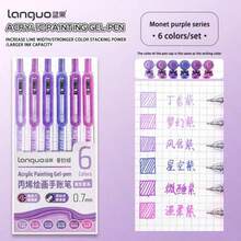6/36/54/72/90 Colors Retractable Acrylic Paint Pen Set - Gel Pens (0.7mm), Acrylic Paint Markers, Ballpoint Pens, Liners, Highlighters, Suitable For Vibrant Color Writing And Sketching, Smooth Writing, Applicable For Painting, Marking, Student Notes, Handbook Making, Office Use - Multicolor - View 14