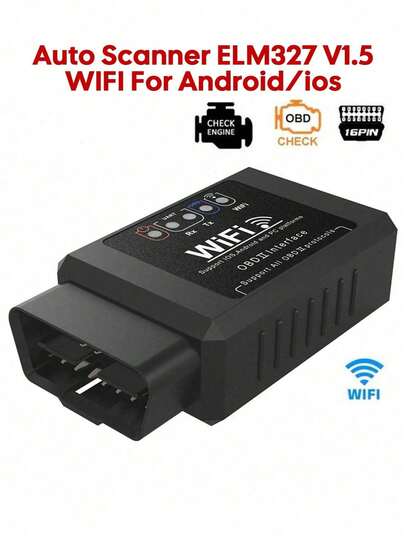 YAIUZGOO ELM327 V1.5 WIFI OBD2 Diagnostic Tool, OBDII Fault Diagnostic Tool, Check Engine Light, 3000+ Vehicle Fault Code Reader, Automotive Diagnostic Accessory
