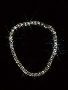 Vòng tay phong cách Hip-Hop cá tính 8 inch kiểu Miami Cuban với mặt dây chuyền hình giọt dầu đen đính đá lấp lánh - Trang sức thời trang unisex cho các bữa tiệc lấp lánh, hộp đêm và lễ hội. - Vòng tay nam - Xem 5