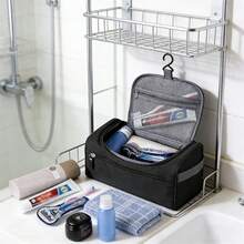 1 Túi đựng đồ vệ sinh cá nhân chống thấm nước dành cho nam và nữ, có móc và tay cầm, thích hợp cho du lịch, tập gym, công tác và nghỉ lễ, màu đen. - Nhiều màu - Xem 1