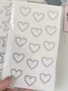 Autocollants perlés scintillants - Étoiles, points, rubans - Autocollants décoratifs de style coréen pour agendas et cartes photo - Autocollants perlés pour décoration de cartes photo - Étoiles, points, rubans - Ensemble de 3 pièces - Autocollants perlés de style coréen - Étoiles scintillantes, points, rubans - Décorer les agendas, les cartes photo, les coques de téléphone - Autocollants perlés de style Y2K - Étoiles scintillantes - Décoration rétro pop - Argent - Voir 14