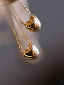 1 chiếc dây chuyền mặt hình trái tim bong bóng bằng bạc Sterling 925, dây chuyền mạ vàng tinh tế, phù hợp cho phụ nữ đeo hàng ngày, hẹn hò, làm quà tặng ngày Valentine, quà sinh nhật, sự lựa chọn tốt nhất. - Dây chuyền trái tim bong bóng - Xem 4