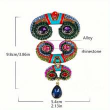 Vintage Luxe Crystal Brooch - Bohemian : High-Shine Rhinestones And Unique Shapes - Stand Out At Weddings, Parties, Or VIP Events, Pairing With Scarves, Jackets, Or Dresses - Add A Touch Of Stylish Color To Your Everyday Wardrobe. - 彩色 - 查看 4