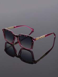 新款经典简约百搭优雅小方框时尚眼镜，男女皆宜，适合朋克、派对、情侣、休闲场合佩戴 - 彩色 - 查看 3