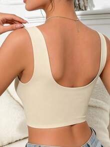2pcs/Set Seamless Women's Tank Top Style Wire-Free No-Show Bra, Skin-Friendly Breathable Wire-Free Bra - Multicolor - View 9