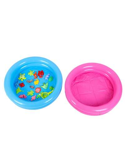 1pc Inflatable Swimming Pool Toy For Outdoor Summer Use, Fishing Pool, Small Inflatable Pool, Can Also Be Used As Pet Bed. Please Check Product Dimensions And Specifications.