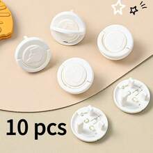 5/10/20pcs EU Standard Child Proof Electrical Outlet Covers, Designed To Prevent Electric Shock And Protect Sockets For Baby Safety - White - View 11