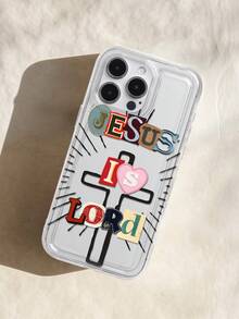 Religious Jesus Love Print Clear Case Compatible With IPhone 13/11/17/17pro/16/14/15/15pro/15 Plus/15 Promax/7plus/8plus/X/Xs Max/Xr/11pro/12pro/13pro/14pro/12mini/13mini/11promax/12promax/13promax/14promax/14plus/17pro Max/17Air/6/6s Plus/7/8/16Pro/16plus/16promax/Se2/17promax&Compatible With Samsung Galaxy/A54/A14/A12/A13/A15/A32/A33/A24/A52S/S20/S21/S22/S23/S24/S23Plus/S24ultra/S25/A15/A33/A23 - Multicolor - View 5