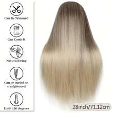 带头发的人体模型头，美容美发练习用人体模型头，编发美容娃娃头，适用于日常派对、万圣节、角色扮演、圣诞节、聚会等场合。 - 查看 6