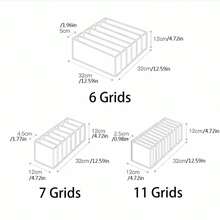3Pcs Mesh Underwear Drawer Organizer Thickened Transparent Foldable Storage Box, Closet Wardrobe Organizer Bins For Bra Sock Panty Scarf Tie Belt Lingerie, Space Saving Home Storage Container For Bedroom Dorm - Multicolor - View 4
