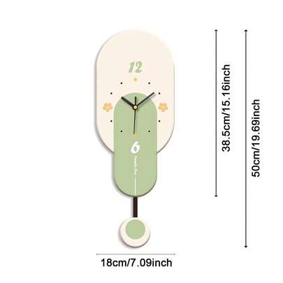 1个北欧风格米色挂钟，家居装饰静音电池供电时钟