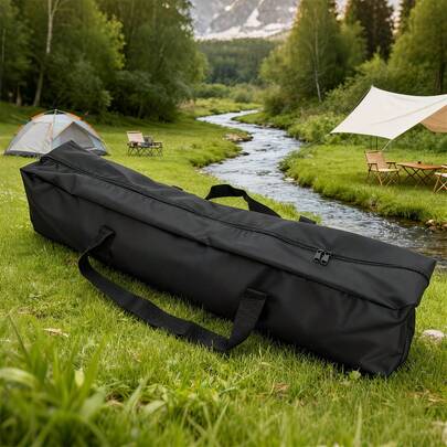 Canvas Sun Shade Pole Bag, Camping Tent Sleeping Bag Storage Bag, Travel Picnic Tote