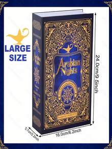 Metal Safe Box,Diversion Book Safe With Combination Lock,Secret Hidden Metal Lock Box,Money Hiding Collection Box,9.5" X 6.2" X 2 .2" Black Large,Hidden Safe In Plain Sight,Gift For Students.Birthday - A - View 2