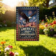 250th Anniversary Celebration Garden Decorative Flag Linen Material Garden Scenery Party Decorative Flag 30x45cm - 30x45cm - View 4
