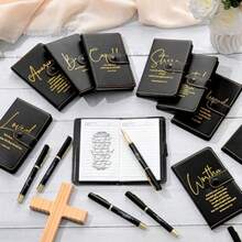 Spakon 10 Sets Christian Gifts Bulk Church Leather Notebook with Pen Pastor Appreciation Gifts Clergy Sunday School Teacher Prayer Journal Religious Bible Study Supplies Bible Verse - como en la foto - Ver 4