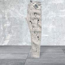 Men's Player Jeans, All Spring/Autumn Skinny, Pocket, Zipper, Halloween, Christmas, All - 灰色 - 查看 9