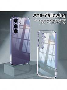 适用于三星 Galaxy S26 S26Plus S26Utra S25 S25Plus S25Utra A16 A26 A36 A56 S25FE A17 A37 A57 的奢华电镀 TPU 手机壳 - 綠色 - 查看 3