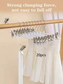 10Pack Heavy Duty Stainless Steel Adjustable Pants Hangers - Multi-Purpose Non-Slip Closet Organizers For Jeans, Dresses & Suits (Commercial Grade Garment Rack With Clamping Design) - Multicolor - View 18