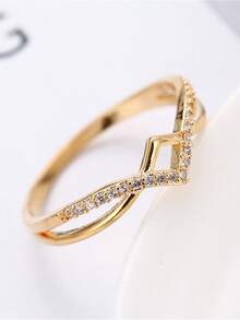 1pc Zirconia Ring, Unique Design Elegant Everyday Wear Knuckle Ring For Women - Ring - View 12