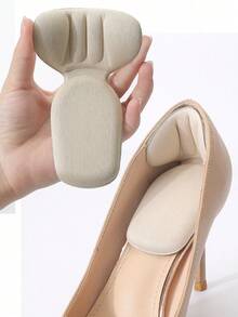 2 Pairs Heel Grips Liner Cushions Inserts For Loose Shoes, Heel Pads Snugs For Shoe Too Big Men Women, Filler Improved Shoe Fit And Comfort, Prevent Heel Slip And Blister Plain Basics Cute Plain / Plain Toe - 2Pcs Skin Color - View 1