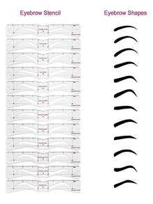 1/2/3 Pcs Silicone Connected Eyebrow Stencil Kit, Beginner Eyebrow Shaping Template, OPP Bag - Multicolor - View 2