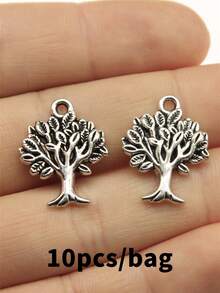10pcs 22x17mm Tree Charms Pendant For DIY Jewelry Making Necklace Keychain Phone Chain Bracelet Making Accessories Handmade Craft Making Findings - Tree - View 12