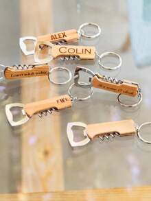 Bộ 160 chiếc dụng cụ mở nắp chai bằng gỗ có thể tùy chỉnh, dụng cụ mở bia, tay cầm bằng gỗ, thích hợp cho đám cưới, các buổi tụ họp lớn, đồ dùng ngày lễ. - Dụng cụ mở nắp chai 3 trong 1 - Xem 6