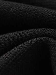 DEEKA Summer New Women's French Contrast Color Button Round Neck Fitted T-Shirt Short Sleeve Knit Cardigan - Black 1 - View 8