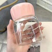 1pc 300ml Glass Water Cup, Portable Summer Tumbler - Multicolor - View 6