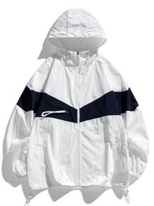 Men's Lightweight Jacket For Spring, Summer And Autumn, Outdoor Fishing, Travel, Beach, Couple Sportswear - White - View 1