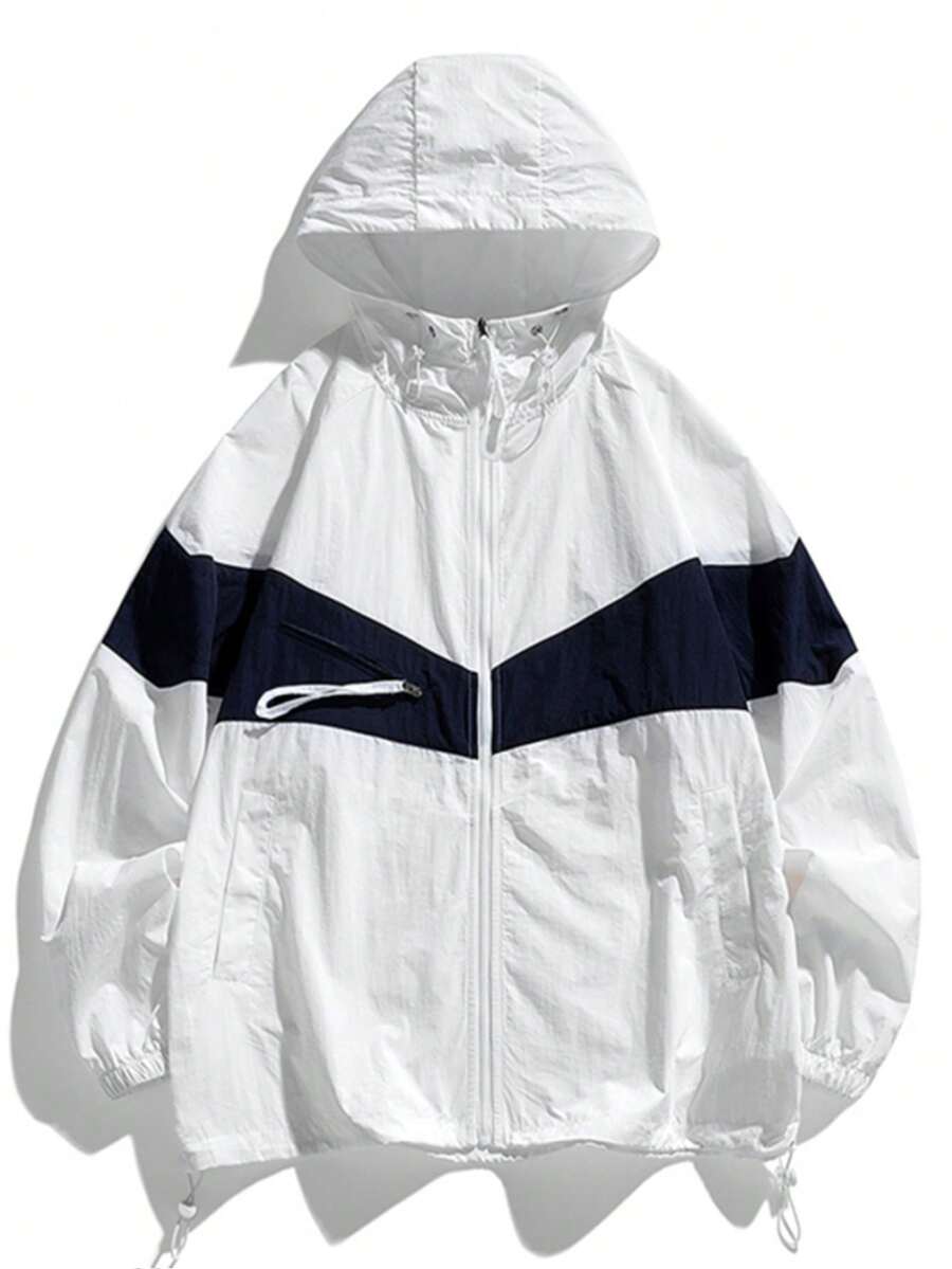 Men's Lightweight Jacket For Spring, Summer And Autumn, Outdoor Fishing, Travel, Beach, Couple Sportswear - White - View 1