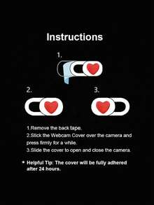3pcs Heart-Shaped Camera Cover Slider, Ultra-Thin Movable, Computer & Phone Lens Privacy Protection, High-Quality Heart-Shaped Camera Cover, Anti-Peeping, Ideal Small Gift - Multicolor - View 7