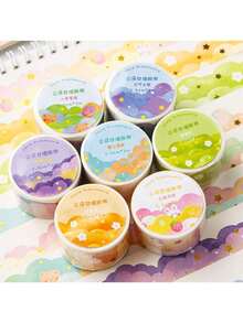 4/8 Rolls Cloud Pattern Washi Tape, Essential For Back To School Season - Adhesive Tape - View 3
