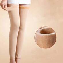 1 Pair Extra Long Knee Pads With Straps And Warm Fleece Lining, Suitable For Cold Weather In Autumn And Winter - Multicolor - View 12