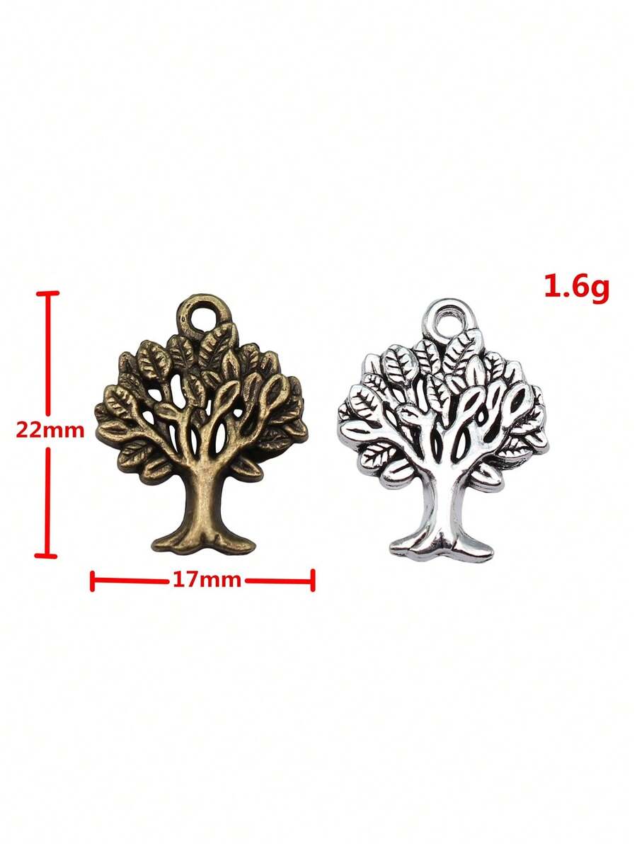 10pcs 22x17mm Tree Charms Pendant For DIY Jewelry Making Necklace Keychain Phone Chain Bracelet Making Accessories Handmade Craft Making Findings - Tree - View 1