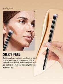 25PCS Makeup Tools Set Including:20PCS Makeup Brush Set+5PCS Makeup Sponges - Black - View 4