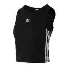 Adidas Women's Vest 3S PAD TANK Comfortable Everyday Casual Vest 2026 Summer Style Women's Knitted Vest KB6417 - Black - View 1
