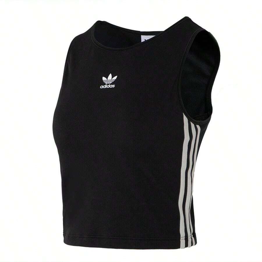 Adidas Women's Vest 3S PAD TANK Comfortable Everyday Casual Vest 2026 Summer Style Women's Knitted Vest KB6417 - Black - View 1