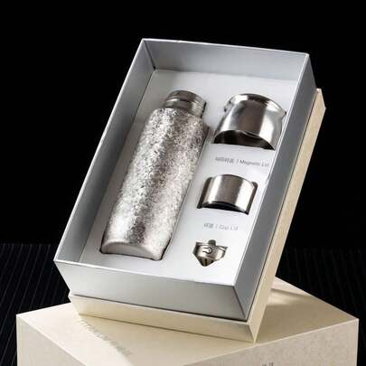 纯钛保温杯，男女通用办公茶杯，便携礼盒，节日礼物，带茶漏的水杯