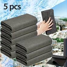5pcs Premium Magic Cleaning Cloths, Thick Microfiber Cleaning Towels, Suitable For Glass, Kitchen & Home Items, Multi-Purpose Glass Cleaning Cloths, Washable Lint-Free Handkerchief - Multicolor - View 1