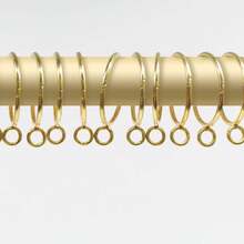 10pcs/30pcs/50pcs Roman Curtain Rings, Curtain Rings With Eyelets, 3.8cm/1.5inch Metal Curtain Rings, Hanging Rings And Curtain Hooks, No Need To Dismantle Curtain Track, Roman Pole, Easy Installation, Suitable For Living Room And Bedroom Curtains, Shower Curtain Hooks (Gold, Black, Silver) - Multicolor - View 2