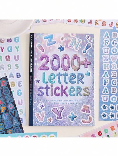 2000Pcs Alphabet Sticker For Journaling,Fun & Colorful Craft Letter Stickers For Junk Journal, Scrapbooking Supplies, Ideal DIY Decorative Gift For Women Teen