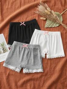 3条装女童公主风打底裤，修身款，防摩擦，幼儿紧身裤 - 彩色 - 查看 8