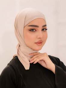 1pc Instant Triangle Hijab, All-In-One Tie-Up Design, Quick Wrap Without Slipping, No Undercap Needed, Suitable For Daily Wear, Prayer, And Outings - Triangular Hijab - View 19